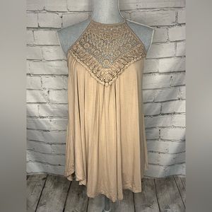 CY boho tank top beige size small